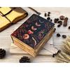Large Leather Grimoire Journal: Moon Phase Book of Shadows