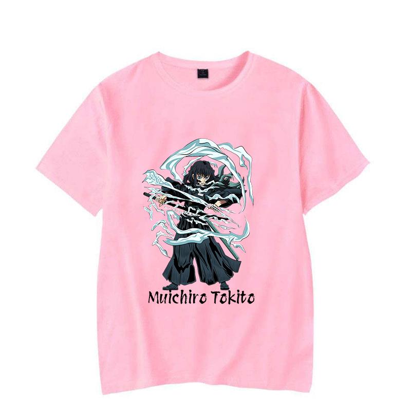 New FunnyTokitou Muichirou Print T-shirt Women Men Summer Casual Short Sleeve Shirt Fashion Anime Loose Tops