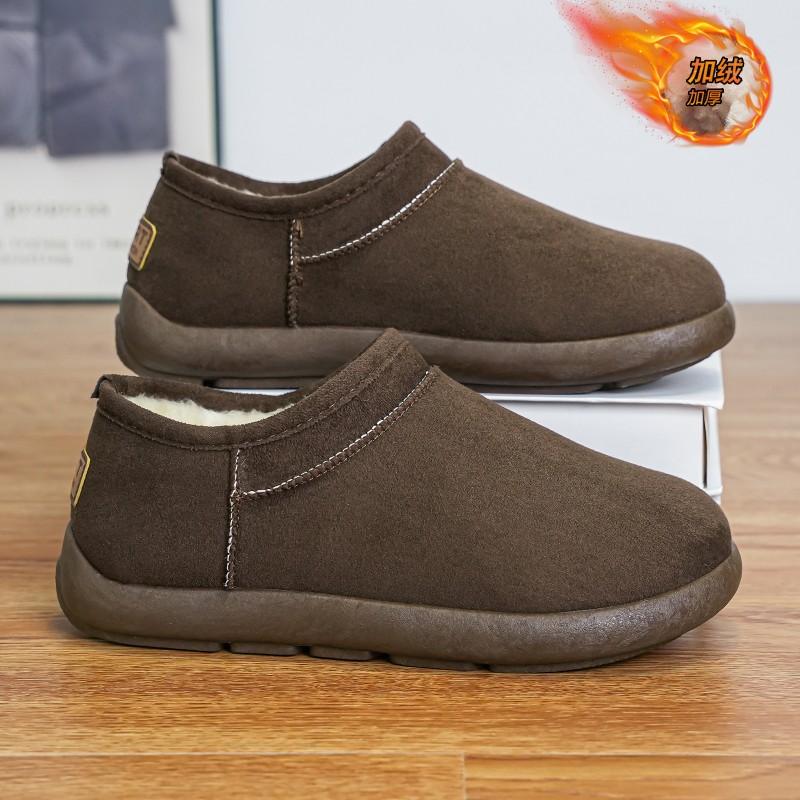 Winter Shoes New Men's and Women's Warm Thick soled Cotton Shoes Indoor and Outdoor Plush Shoes Large Comfortable Anti Ski Shoe