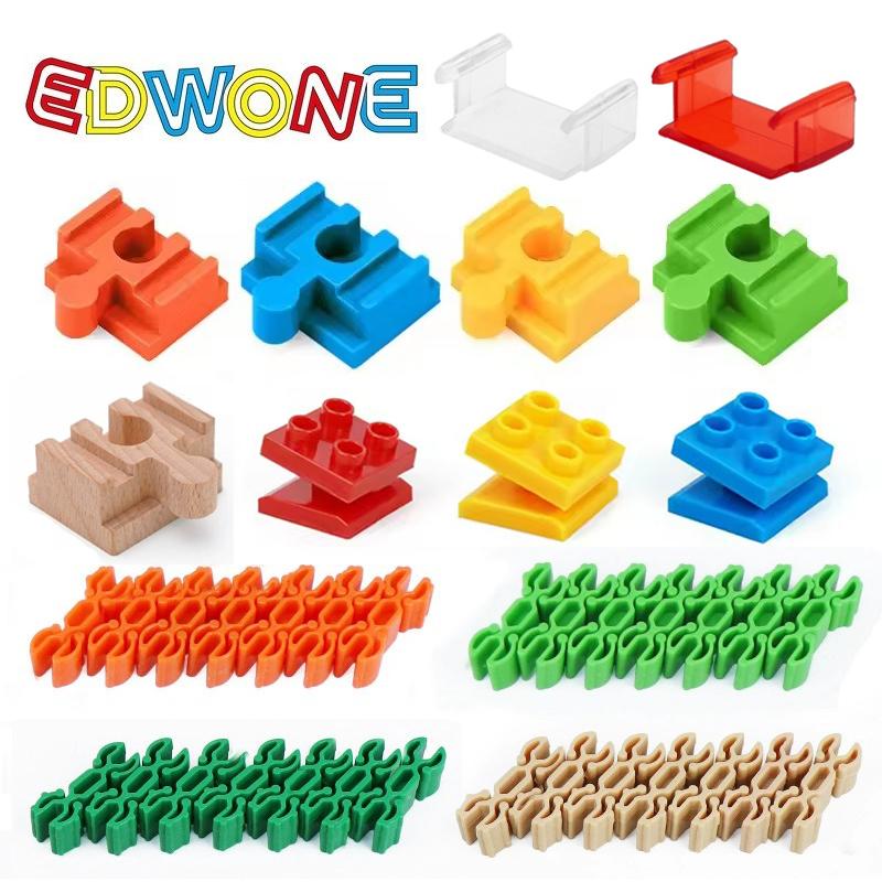 Wooden Train Track Accessories All Kinds Universal Connectors Adapters Clips fit for Brand Wooden Tracks Railway Toys for Kids