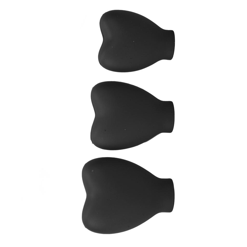 3pcs Makeup Brush Cover Portable Silicone Hrt Shaped Cosmetic Brush Guard for Women Girls