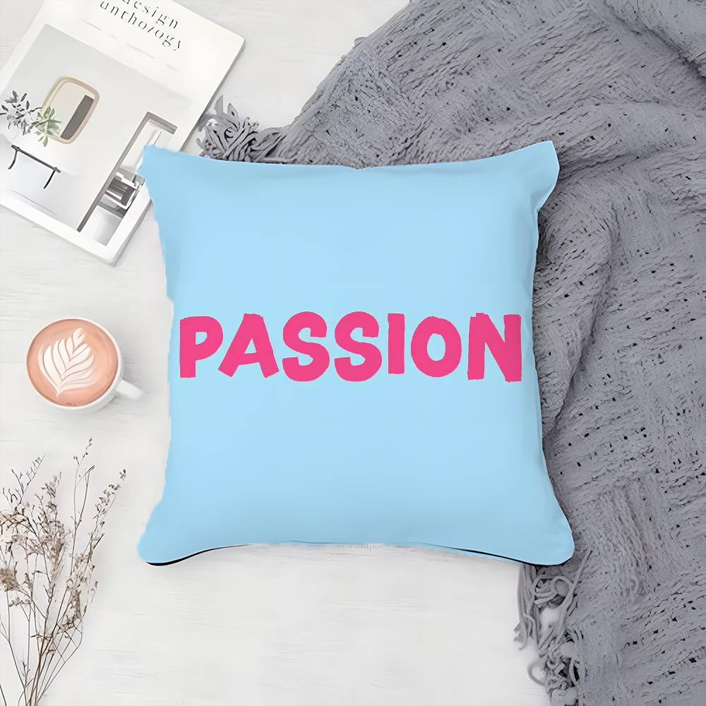 Simple And Passionate Life Words Pillow Case Printing Pillowcase Living Room Sofa Cushion Cover Bedroom Room Decor