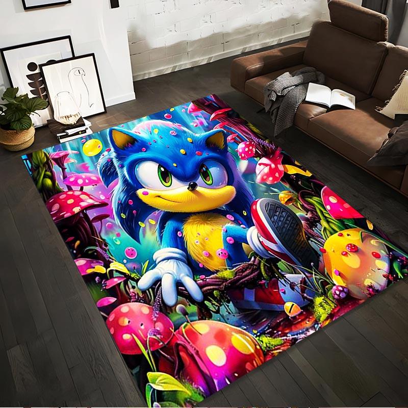 

Colorful Cartoon Hedgehog Carpet with Mushroom Forest Design Suitable for use as an anti-slip for living room bedroom sofas 40x60cm( 15x23in )