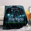 1PC Mbappe Legend Custom Name Patterned Flannel Blanket Suitable For All Seasons For Home Decor Warmth And Comfort Gifts Holiday Present