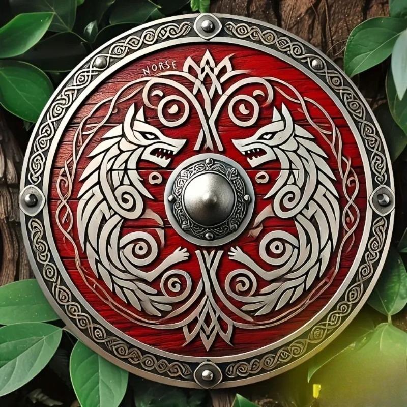 Hexenbesen Halloween Schild, Runde Aluminium Wandplakette 20x20cm