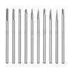 Alloy Rotary File Set 10 Pieces for Grinding Polishing 3mm Shank Compatible for DREMEL 18 Clamps and Rotary Tools