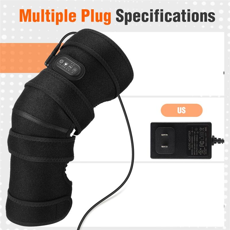 Heated Massage Knee Pads Extended Heating Knee Pads With 4 Motors 5 Massage Modes Warming Knee Massage US Plug