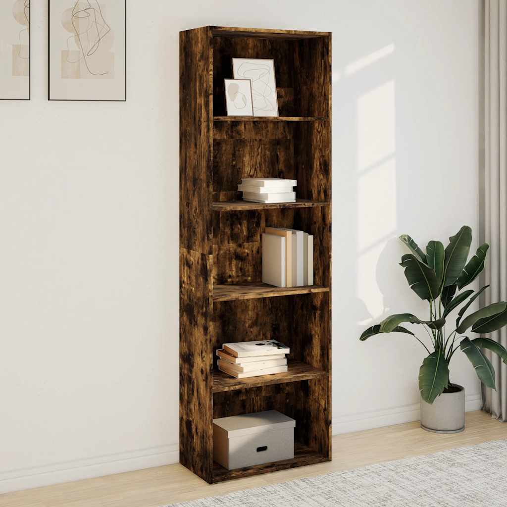 Vidaxl Bookcase, Smoked Oak, 60X30X189 Cm