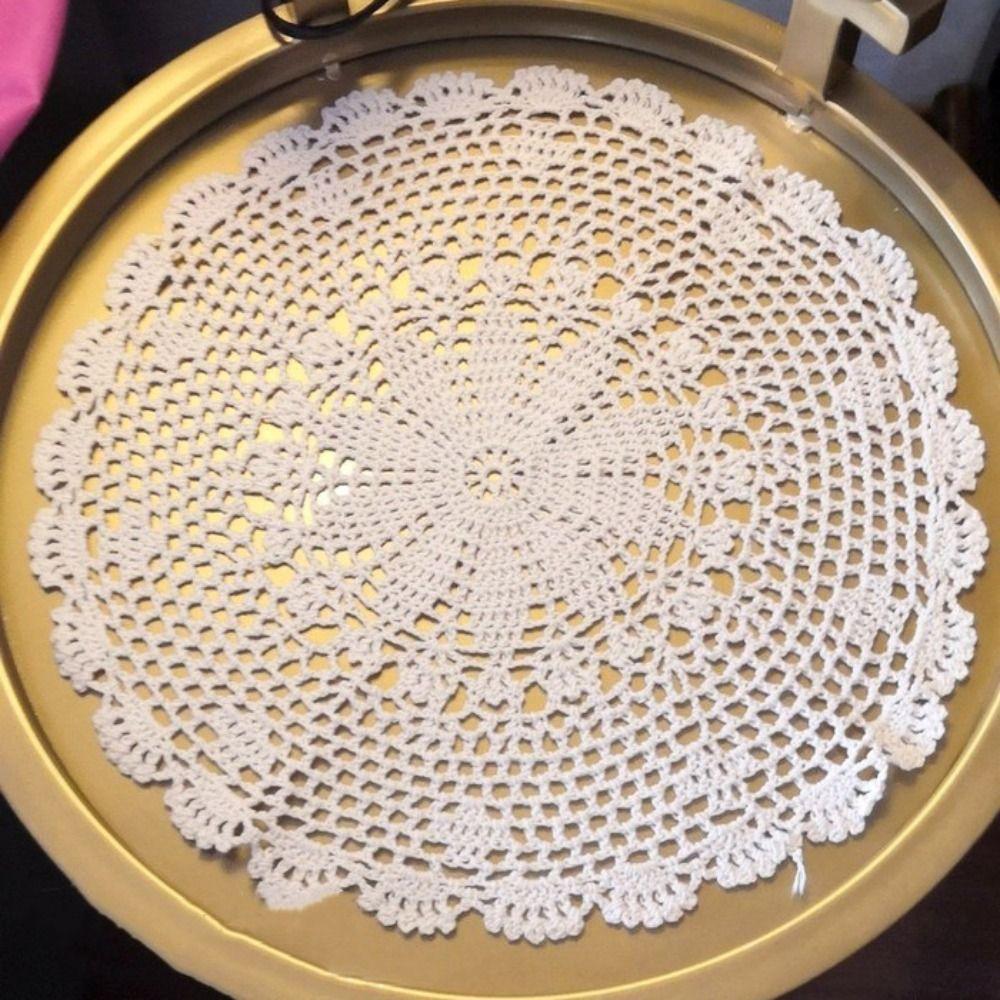 Vintage Table Mat Round Crochet Placemet New Wedding Event Decor