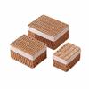 Hand-woven Storage Baskets with Lid/Liner Desktop Sundries Organizer  for Closet Shelf