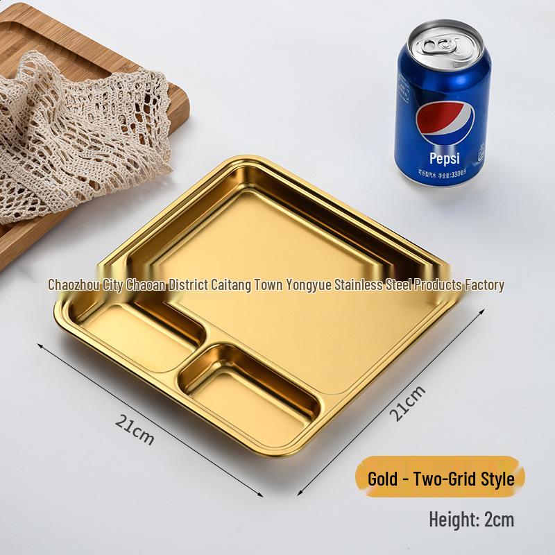 Korean Style 304 Stainless Steel Multi-purpose Compartment Plate