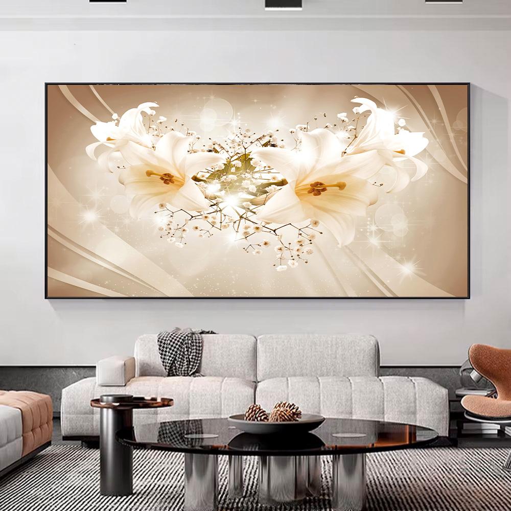 Abstract Flower Canvas Painting Posters and Prints Beautiful Wall Art Pictures For Modern Living Room Cuadros Decor