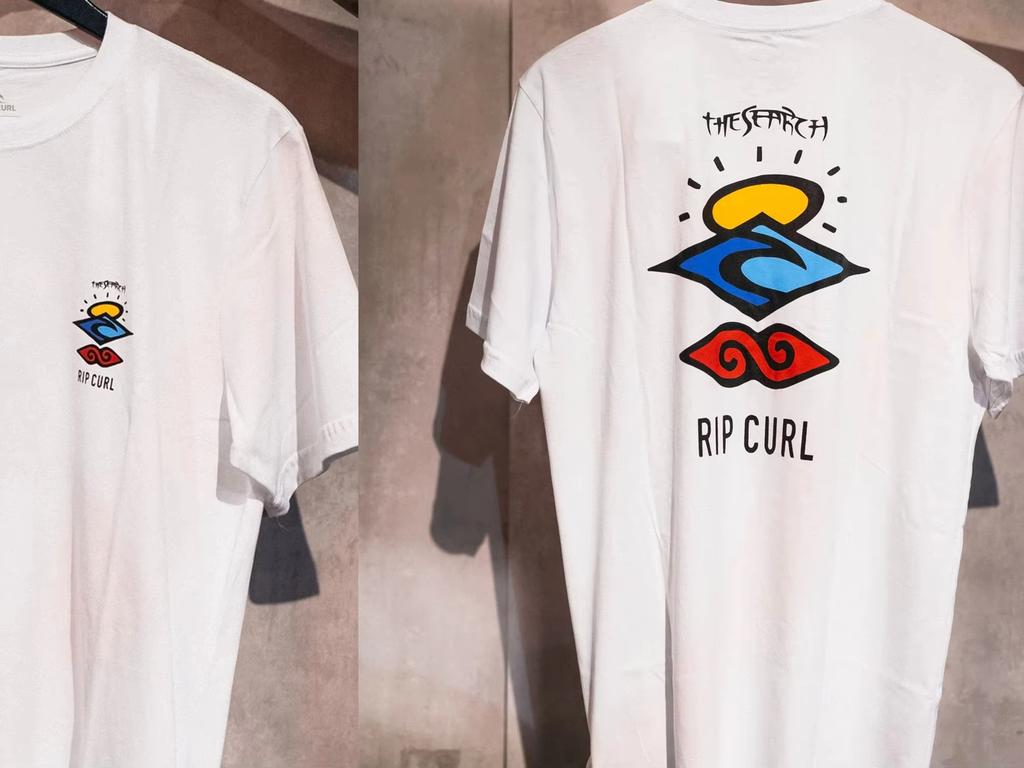 Nové Venkovní tričko RIPCURL s potiskem písmen Krátký rukáv Venkovní sporty Surfing Krátký rukáv Sportovní Fitness Pohodlí