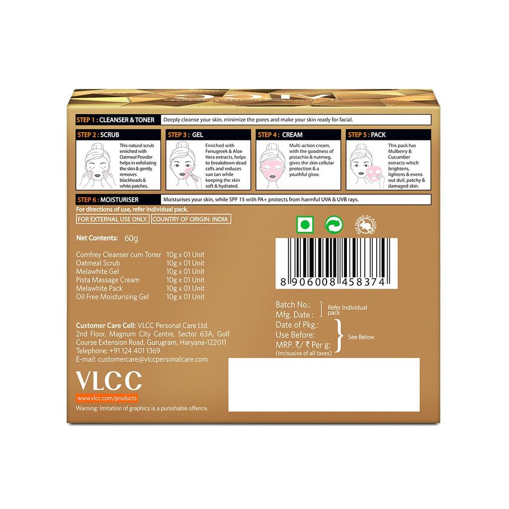 VLCC Anti Tan Facial Kit 60 g With 25 Vital Ingredients for Sun Tan, Dark Spots, UV Protection