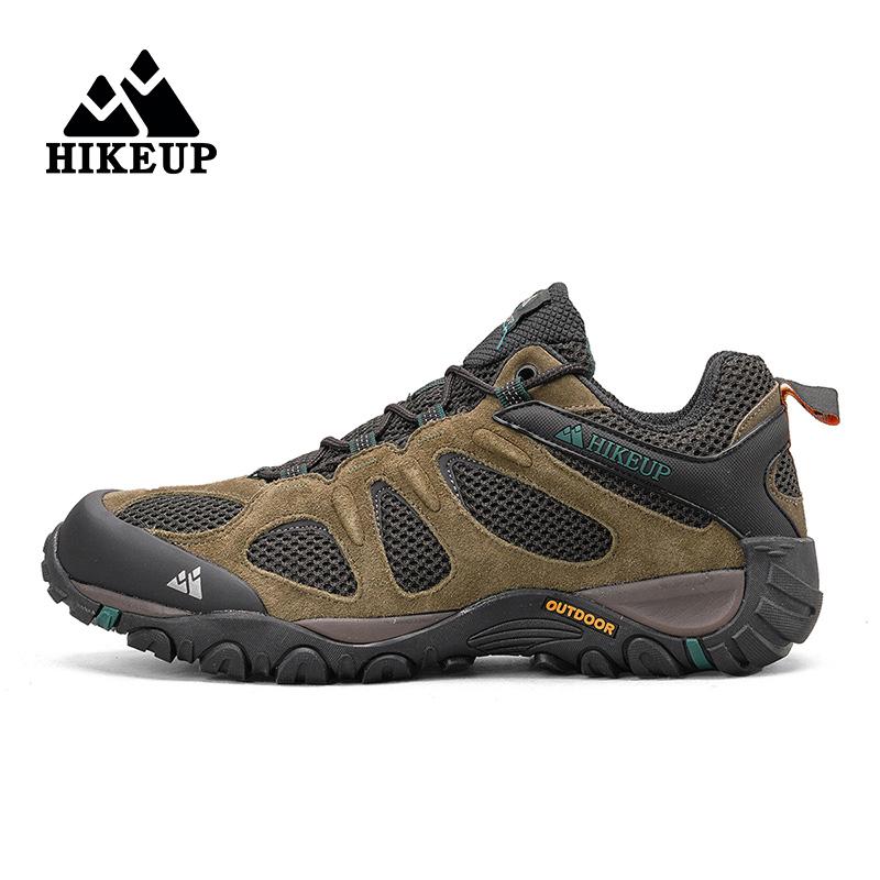HIKEUP Herrenschuhe Atmungsaktiv Spritzwassergeschützt Outdoor Wanderschuhe Bergsteigen Sport Herren Jagd Trekking Sneaker