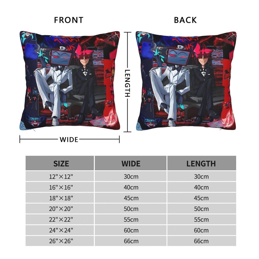 R-Radiostatic Vox Alastor Pillow Cover Accessories Printing Cushion Cover Decorations Pillow Case Cover Home Multiple Sizes