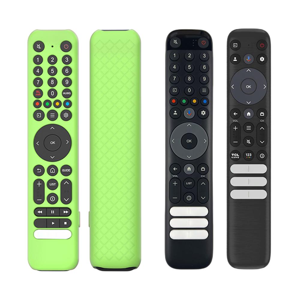Silicone Remote Case for TCL RC716/RC833 GUB1 Remote Protective Case Anti-Slip Silicone Sleeve Shockproof Anti-Drop with Lanyard