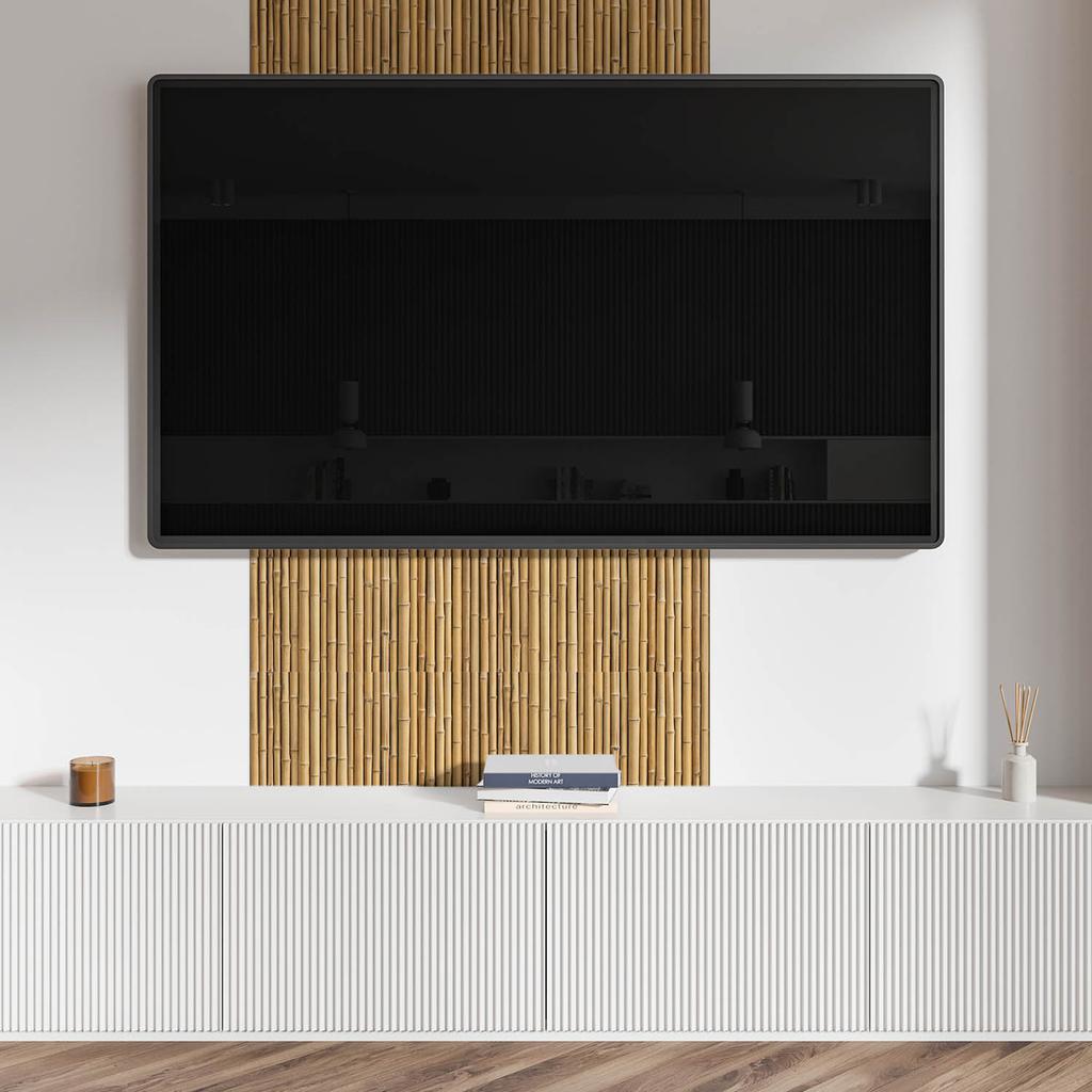 Zestaw Kafelków Pcv Z Wzorem Do Salonu Samoprzylepne Naturalna Tekstura Bambusa 10X40X20 Cm