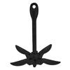 Foldable Anchor Grapnel 4 Flukes 1.5kg Carbon Steel Boat Accessory for Kayak Canoe