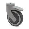 LEVINA D125 TP SWIVEL WHEEL RUBBER RING WITH BRAKE TENTEPRENE RUBBER RING. N/POLYPROP. ANTI-THREAD