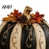 Entryway Table Seasonal Display Fall Pumpkin Decor, Autumn Harvest Resin Figurine, Vintage Elegant Thanksgiving Decor Centerpiece for Halloween