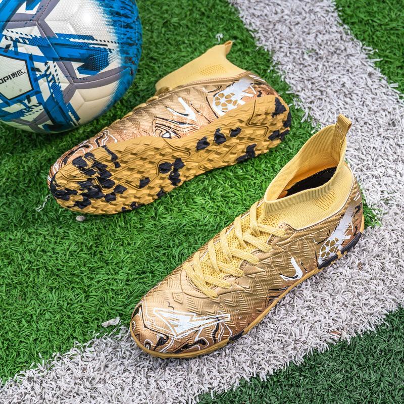 Adult Cr7 Football Shoes Men'S High-Top Ag Long Nails Student Broken Nails Game Training Broken Nails Football Shoes