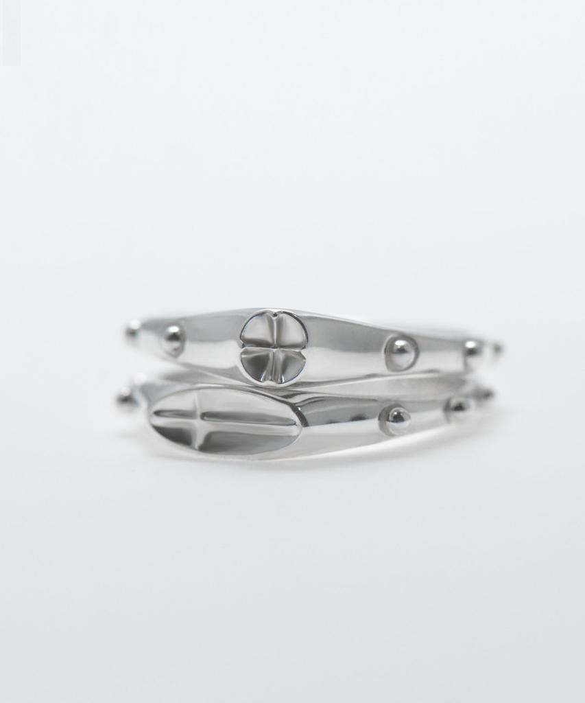 Vivus Classic Oval Silver Rosary Ring
