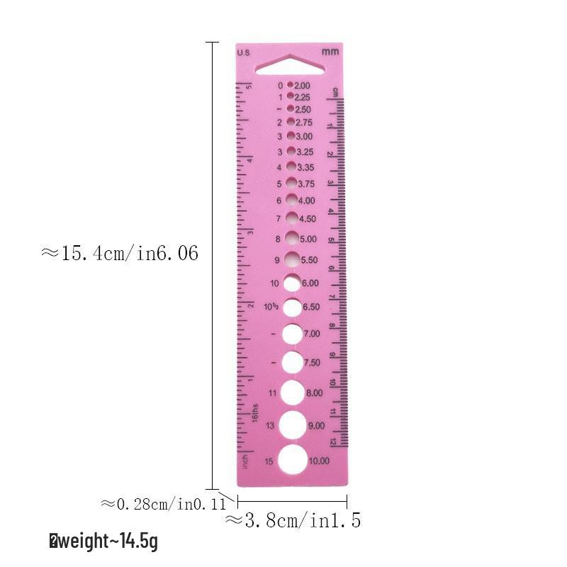 Multifunctional High-Quality Plastic Knitting Ruler Tool