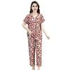 Women's Cotton Pajamas Set Short Sleeve Top Long Pants Casual Two-Piece Sleepwear Set Summer Plus Size Thin Loungewear for Elderly Mom