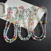 Colorful Irregular Beaded Phone Lanyard With Pvc Chain For Casual Use