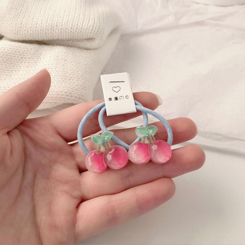 

Children s Carrot Head Rope Female Korean Cute Fruit Headwear Hair Tie Rubber Band Cherry Ice-cream Shark Hair Loop Headband Hair Accessories 912# cherry