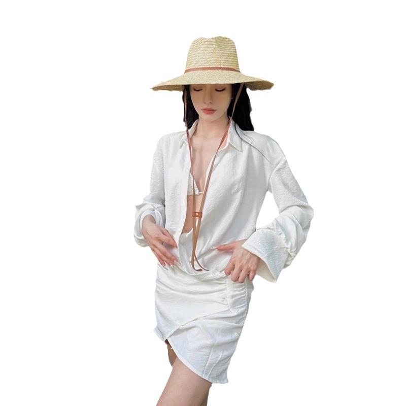 Damen Dreiteiliges Bikini Cover-Up Set - Strandurlaubskleid für den Sommer