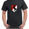 US Army 11th Armored Cavalry Regiment Horse Patch T-Shirt Black Tee Shirt