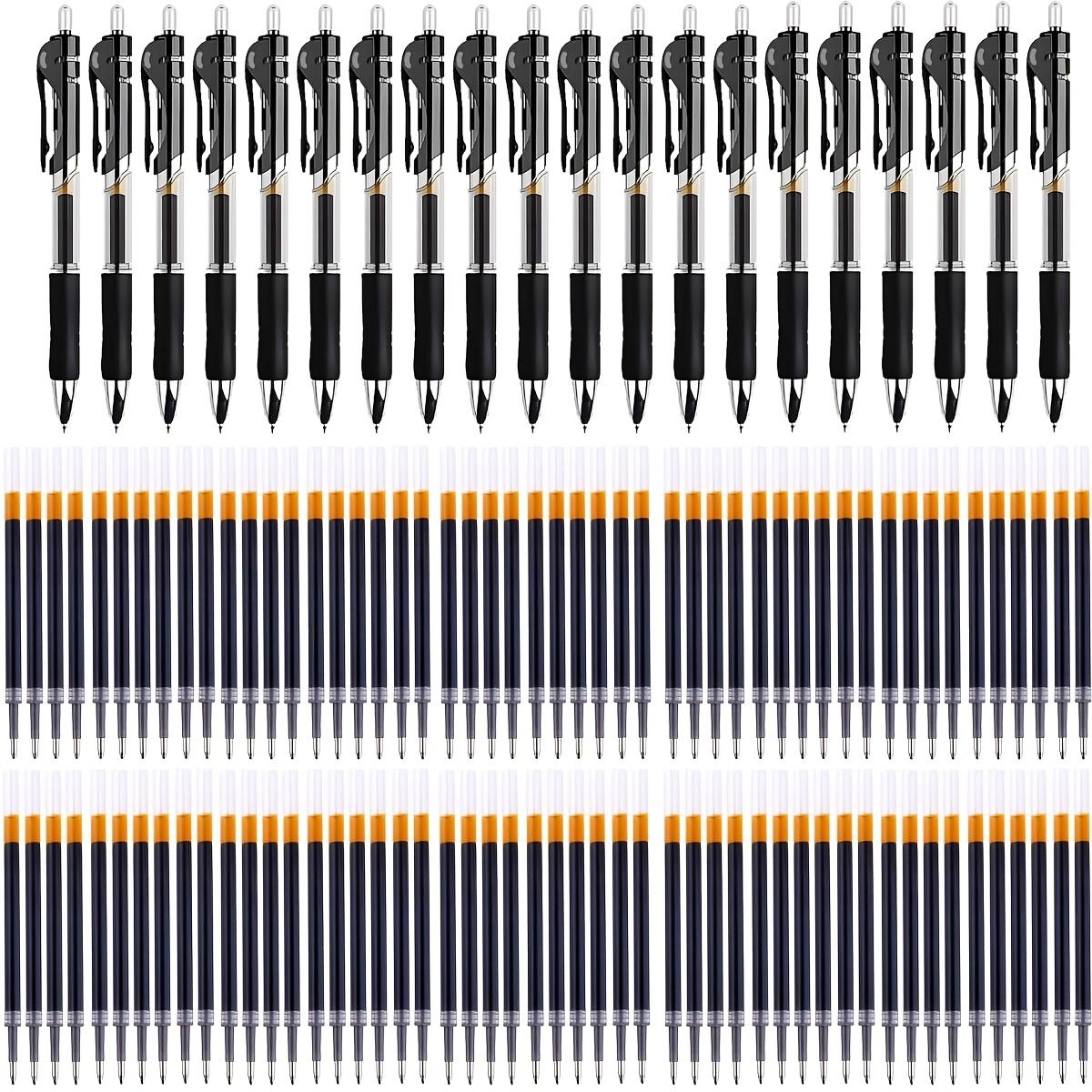

120pcs Black Gel Pens That Retract, Featuring 0.5Mm Ink Suitable for School And Office Use, with a Fine Point for Smooth Writing