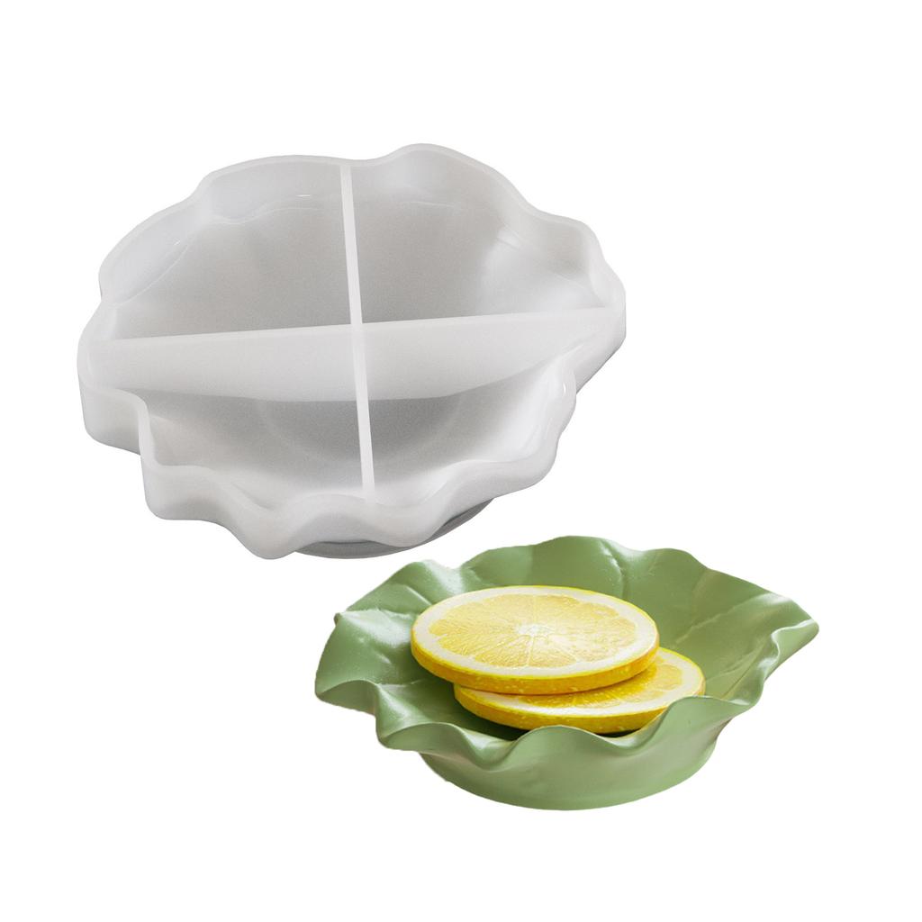 Silicone Crafting Mold Jewelry Trays Moulds Featuring Leaf Shape Decorative Tray Molds Silicone Texture for Creativity