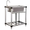 Chiuvetă comercială TLXT din oțel inoxidabil cu suport