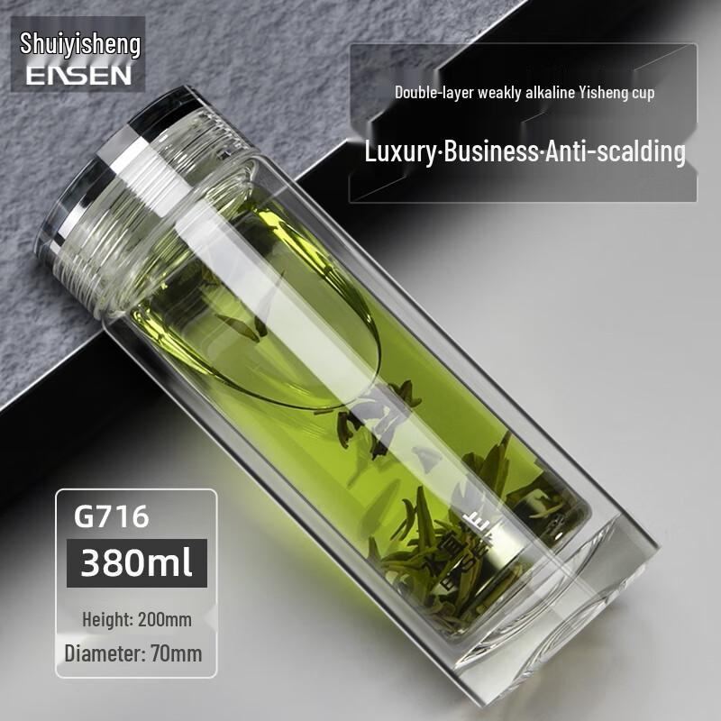 Watery Health Double-Wall Borosilicate Glass Tumbler