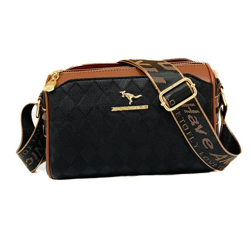 Klasická retro dámska crossbody kabelka s veľkou kapacitou, jednoduchá denná kabelka cez rameno, mäkká kožená jednofarebná, všetko
