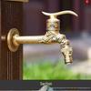 European Full Copper Outdoor Garden Double Outlet Rotatable Retro Faucet