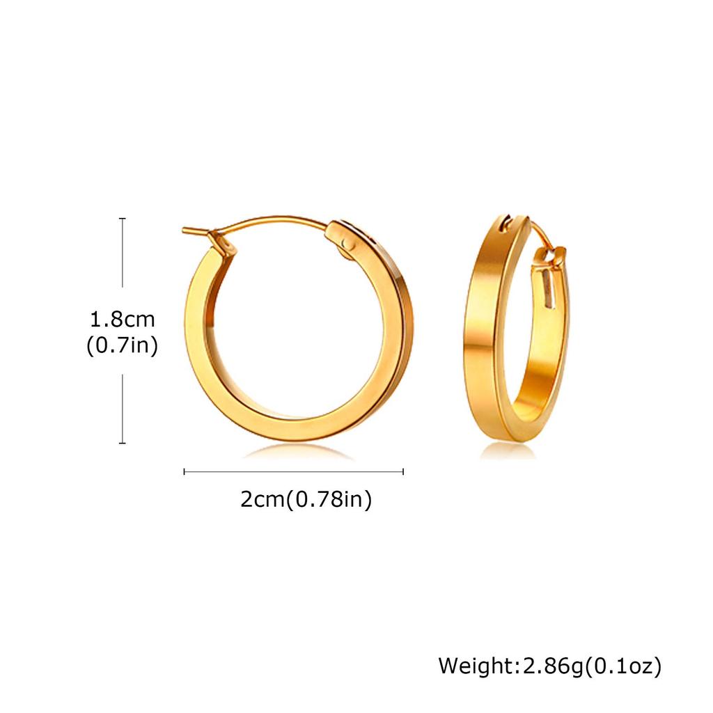 Dainty Twisted Hoop Earrings for Women Stianless Steel Circle Round Ear Clip Accessory Wedding Statement Jewelry