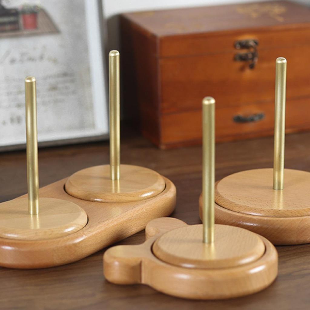 Holz drehbarer Garnwickler: Handstrick-Garnspulen-Aufbewahrungswerkzeug