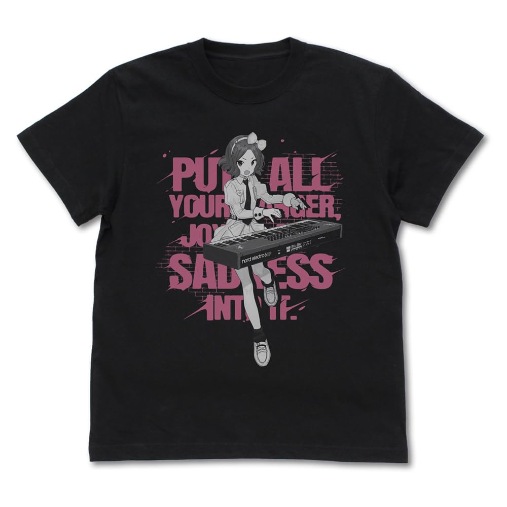 

2D COSPA Girls Band Cry Ebitsuka Satoshi it all BLACK L size [Official] Put in. T-shirt чёрный