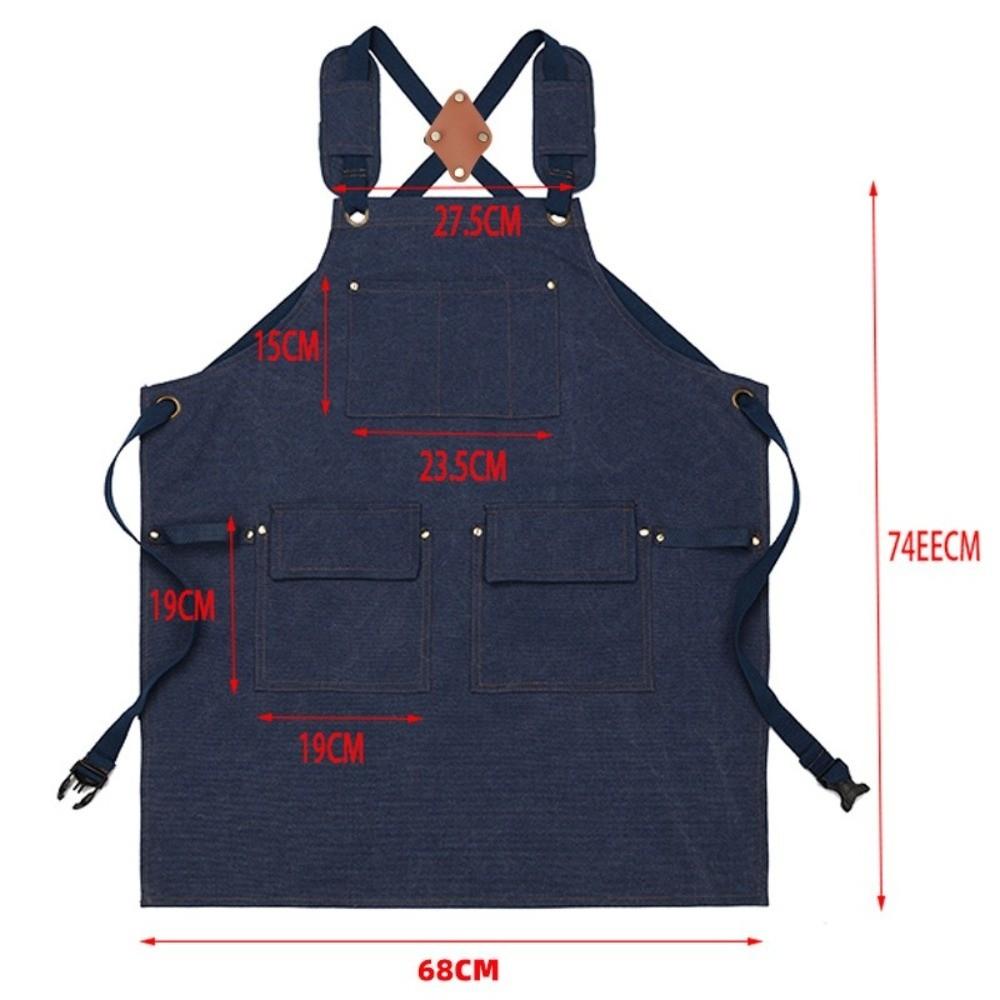 Bon Tablier de Traiteur Épaissi Toile de Coton Imperméable Vêtements de Travail Maison Jardinage Boutique Cuisine Tabliers de Cuisine Été