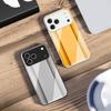Golden Orange Border For iPhone 17 Air 16 E 15 14 13 Plus 12 Mini 11 17 Pro Max XR Xs Max 16E 7 8 Tempered Glass Phone Case