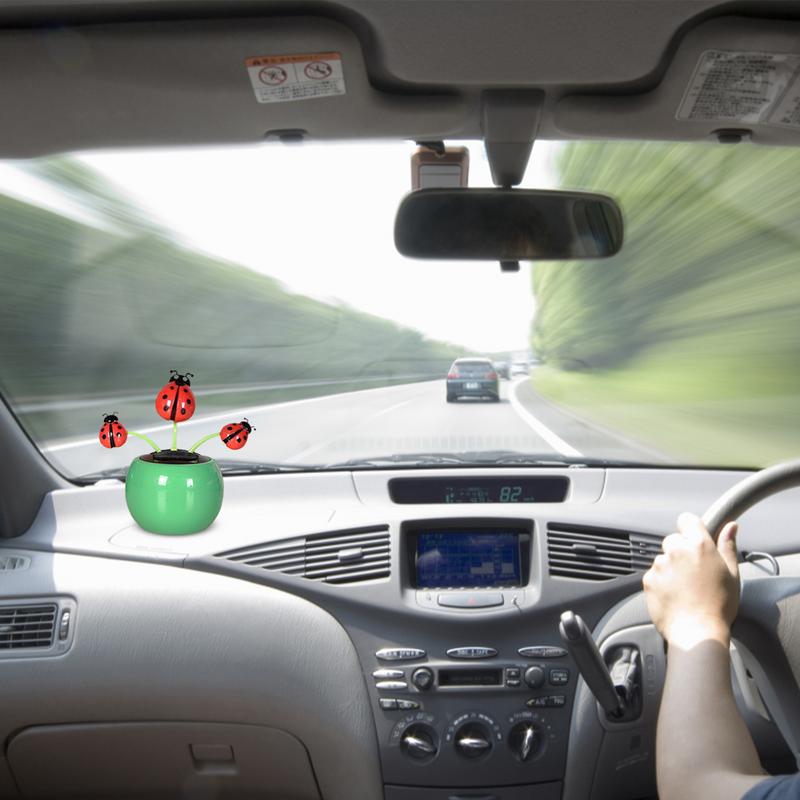 Solar Dancing Sunflower Toy Dancing Flowers Solar Powered Car Dashboard Toy Portable Shaking Head Car Toy Reusable Solar Powered