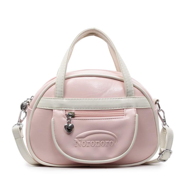 Korean sweet candy color small fresh versatile portable Boston bag women's high-end texture commuter fashion messenger bag