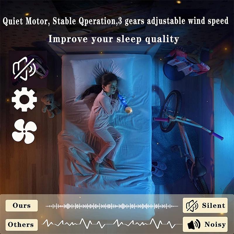 Ventilateur de plafond LED moderne avec télécommande, silencieux, 3 vitesses réglables, intensité variable, pour salon, 44 cm
