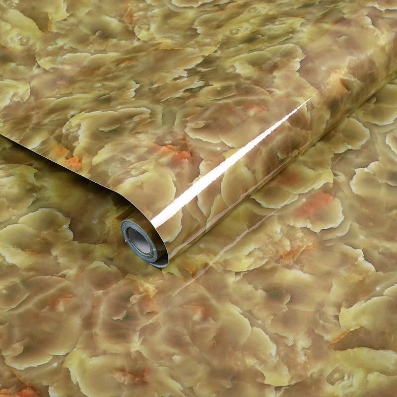 Kitchen Flooring Vinyl Pvc Wall Stickers Marble Countertop Stickers Bathroom Self-Adhesive Waterproof Wallpaper Marble Flooring Quality 1mx40cm