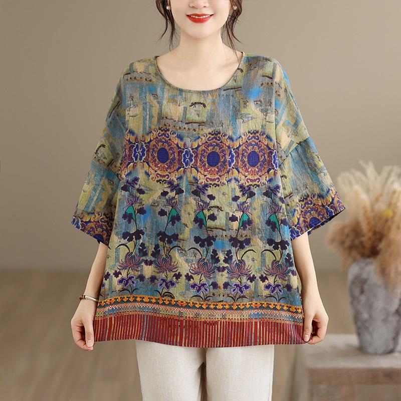 Short Sleeve Oversized Cotton Vintage Casual Loose T Shirt Tops Women Summer T-shirt