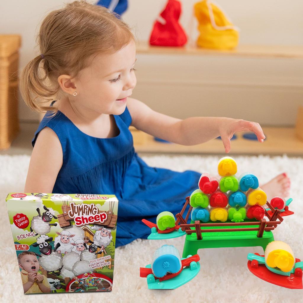 Jumping Sheep Board Game,Catapulting Sheep Game For 4-12 Kids,Sheep Tabletop Family Game,2-4 Players